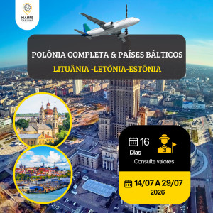 POLÔNIA COMPLETA & PAÍSES BÁLTICOS - LITUÂNIA -LETÔNIA-ESTÔNIA 